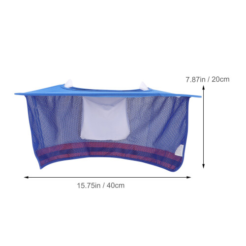 1Set Hard Hat Sun Protector Blue Mesh Neck Shield Reflective Cover 2