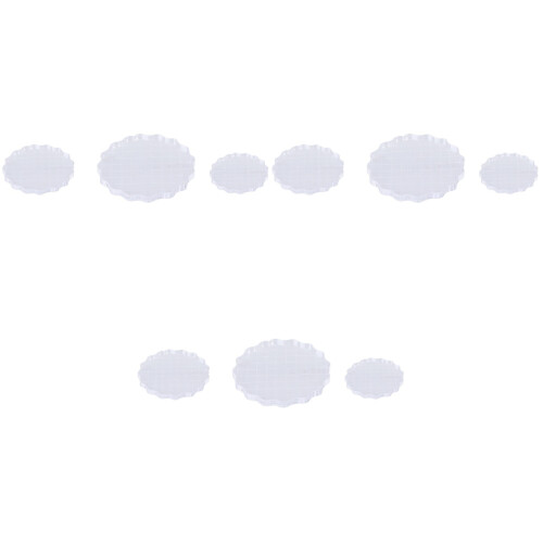 9 Pcs Stamping Block Acrylic Accessories White 2