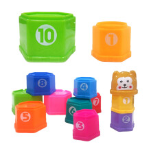 3Pcs Funny Stacking Cups With Numbers Letters And Bell For Toddlers