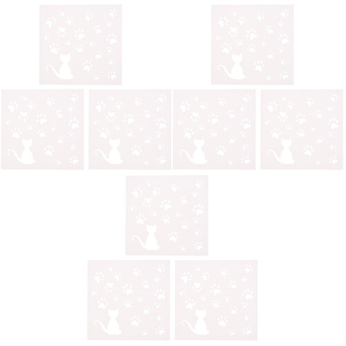 Set Of 3 Cartoon Stencils Notebook Stencils M White 2