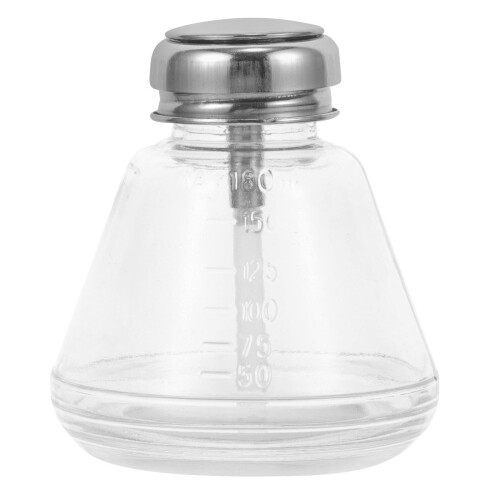3Pcs Compact Transparent Glass Empty Press Bottles for Liquid Storage