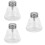 3Pcs Compact Transparent Glass Empty Press Bottles for Liquid Storage 9