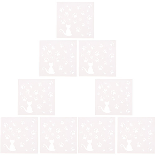 Set Of 3 Cartoon Stencils Notebook Stencils M White 1