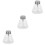 3Pcs Compact Transparent Glass Empty Press Bottles for Liquid Storage 7