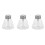 3Pcs Compact Transparent Glass Empty Press Bottles for Liquid Storage 6
