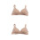 6Pcs Comfortable No Bras Beige Modal Adjustable Underwear 6