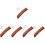 5Pcs Kitchen Cutter Handle Wooden Grip Brown 6