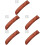 5Pcs Kitchen Cutter Handle Wooden Grip Brown 7