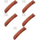 5Pcs Kitchen Cutter Handle Wooden Grip Brown 8