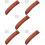 5Pcs Kitchen Cutter Handle Wooden Grip Brown 9