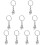 9Pcs Stylish Silver Dentist Floss Keychain Creative Pendant Keychain 7
