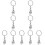 9Pcs Stylish Silver Dentist Floss Keychain Creative Pendant Keychain 9
