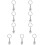 9Pcs Stylish Silver Dentist Floss Keychain Creative Pendant Keychain 10