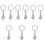 9Pcs Stylish Silver Dentist Floss Keychain Creative Pendant Keychain 6
