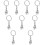 9Pcs Stylish Silver Dentist Floss Keychain Creative Pendant Keychain 8