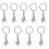 9Pcs Stylish Silver Dentist Floss Keychain Creative Pendant Keychain 4