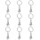 9Pcs Stylish Silver Dentist Floss Keychain Creative Pendant Keychain 3
