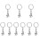 9Pcs Stylish Silver Dentist Floss Keychain Creative Pendant Keychain 5
