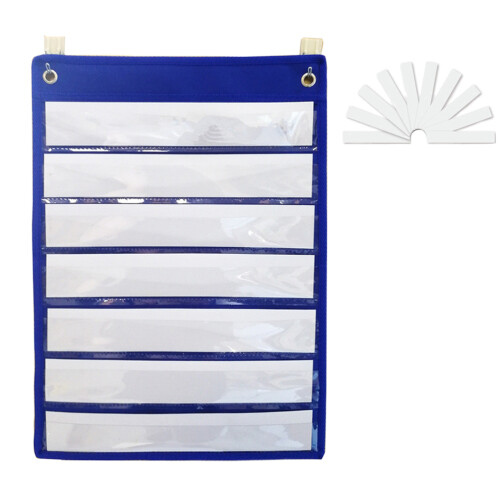 2 Pcs Learning Card Wall Pocket Group Management Chart Magnet Hanging