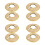8Pcs Construction Hard Hat Sun Visor Straw Shade Breathable Worker Hat 9