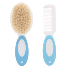 Baby Hair Brush and Toddler Hair Brush Set Natural Wooden Soft Bristles Gentle Scalp Massage 2pcs