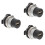 3Pcs Usb 2.0 Bulkhead Pass Through Connector Flush Mount 6