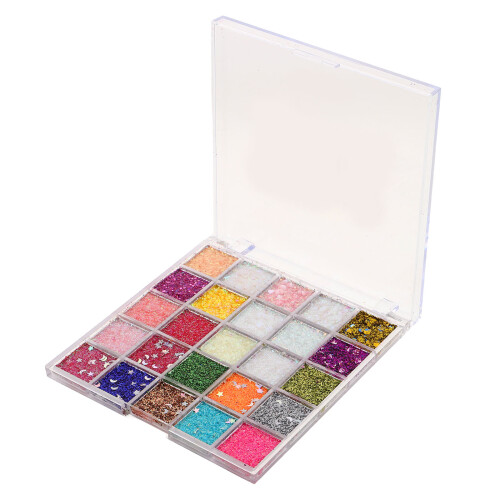 3Pcs Glitter Eyeshadow Palette Shimmer Pigmented Waterproof