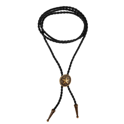 2Pcs Adjustable Bolo Tie Western Necktie With Eagle Decor 1