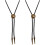 2Pcs Adjustable Bolo Tie Western Necktie With Eagle Decor 4
