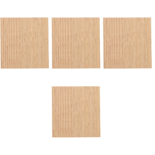 40Pcs Unfinished Bamboo Rectangular Cutouts Khaki DIY Gift Tags Decor 2