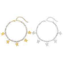 2 Count Butterfly Anklet Foot Chain Hanging Accessory