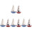 8 Pcs Miniature Sailboat Models Mediterranean Desktop Decor 4