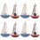 8 Pcs Miniature Sailboat Models Mediterranean Desktop Decor 7