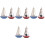 8 Pcs Miniature Sailboat Models Mediterranean Desktop Decor 5