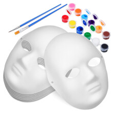 2Sets Blank Paper Masks for DIY Painting and Cosplay Parties