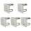 5Pcs Pole Mount Bracket Camera Mount for Cctv Dome Silver Alloy 2