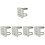 5Pcs Pole Mount Bracket Camera Mount for Cctv Dome Silver Alloy 5