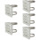 5Pcs Pole Mount Bracket Camera Mount for Cctv Dome Silver Alloy 10