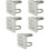 5Pcs Pole Mount Bracket Camera Mount for Cctv Dome Silver Alloy 7