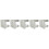 5Pcs Pole Mount Bracket Camera Mount for Cctv Dome Silver Alloy 9