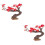 Artificial Tree Adornments Red 2pcs 9.82x6.68x5.11in 6
