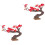 Artificial Tree Adornments Red 2pcs 9.82x6.68x5.11in 3