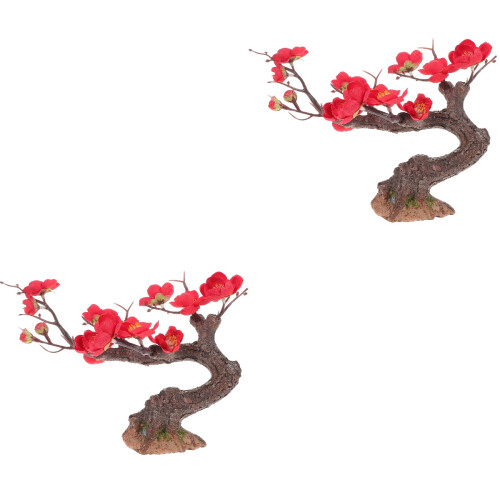 Artificial Tree Adornments Red 2pcs 9.82x6.68x5.11in 2