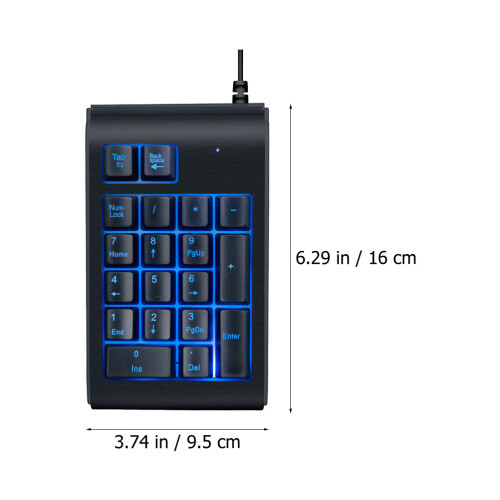 1USB Computer Ziffernblock, Mini Keyboard, Schwarz, Komfortabler 2