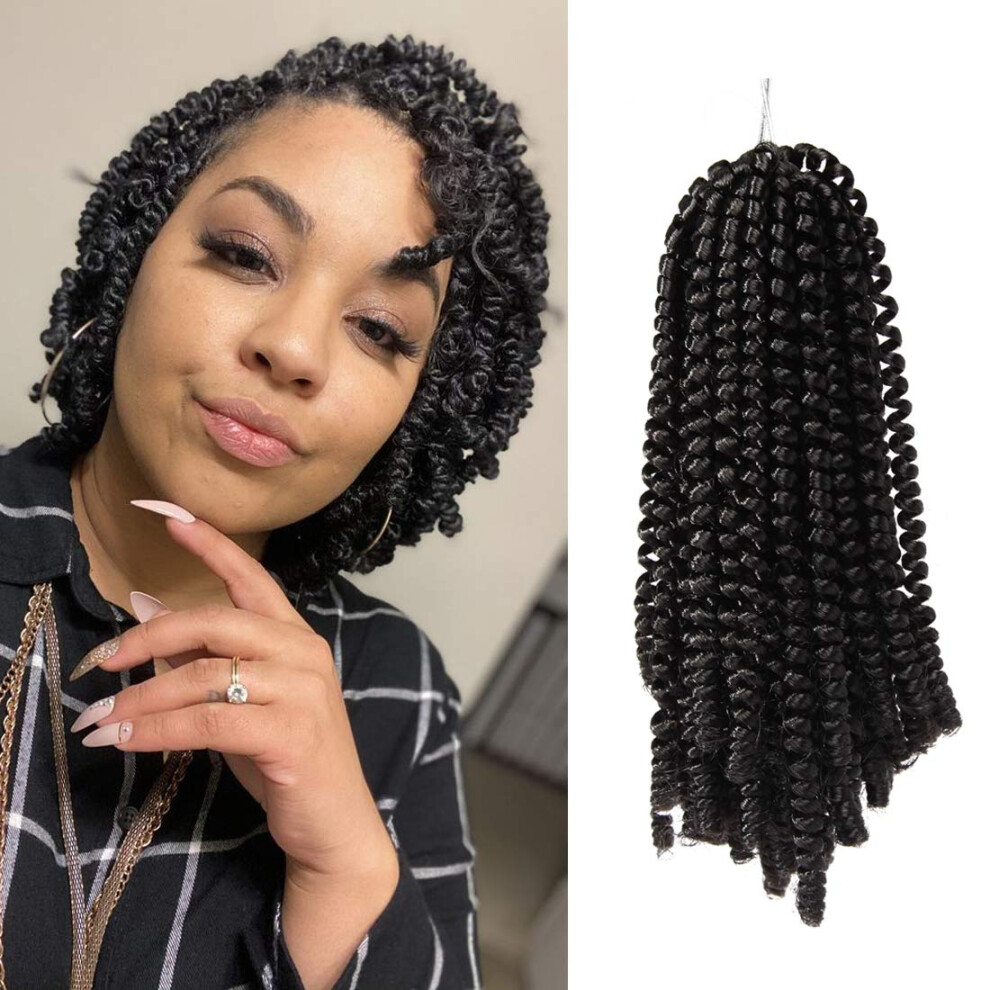 Unisex Brown Clip In Human Hair Toppers With Instant Volume Boost And 8 Inch Spring Twist Braiding Extensions