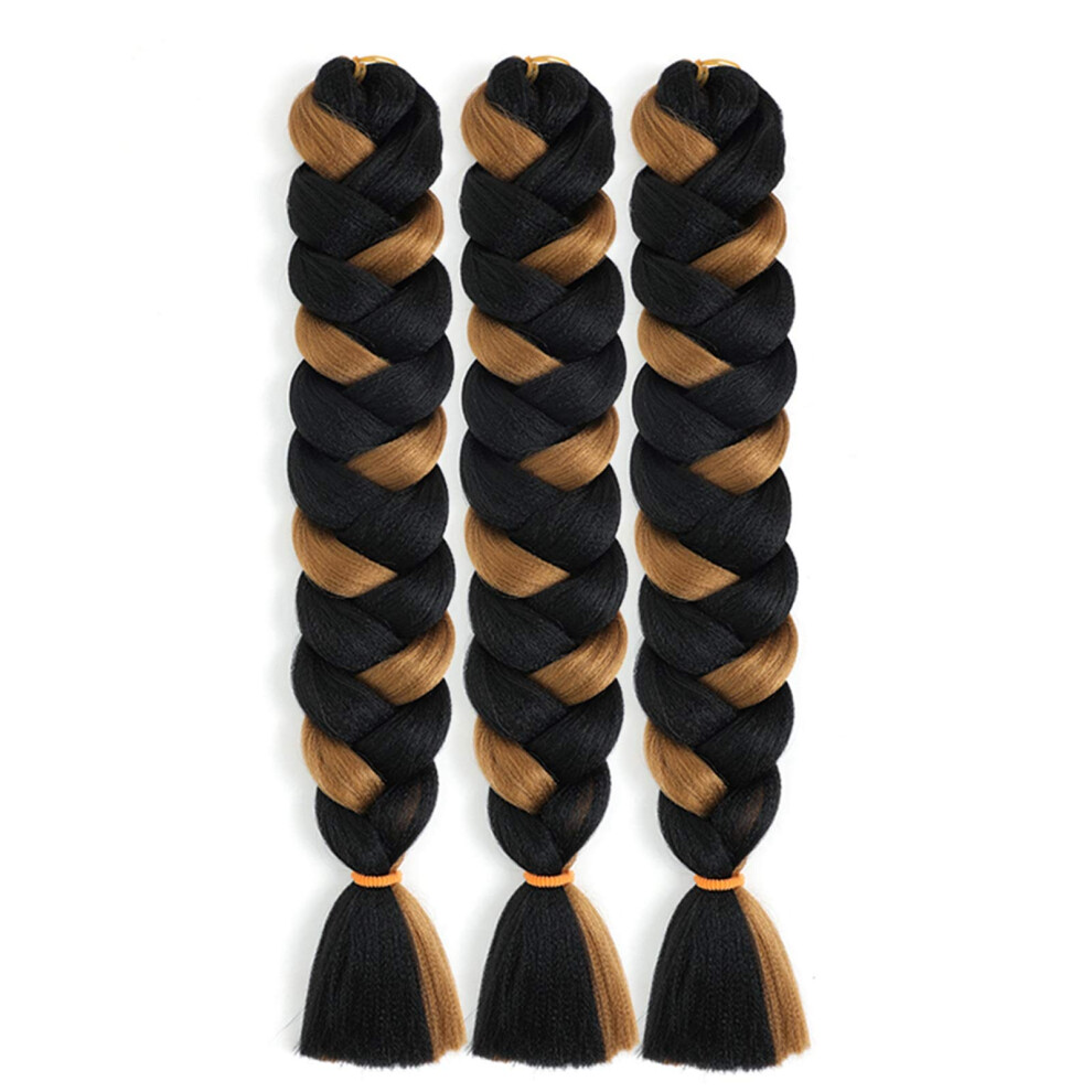 Unisex Jumbo Braiding Hair 82 Inch Yaki Texture Ombre Crochet Extensions For Box Braids
