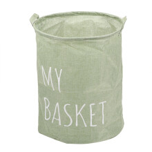 Opvouwbare wasmand met grote capaciteit, lichtgewicht, gemaakt van katoen-linnenstof, met handvatten, multifunctioneel voor babykleding, luiers en