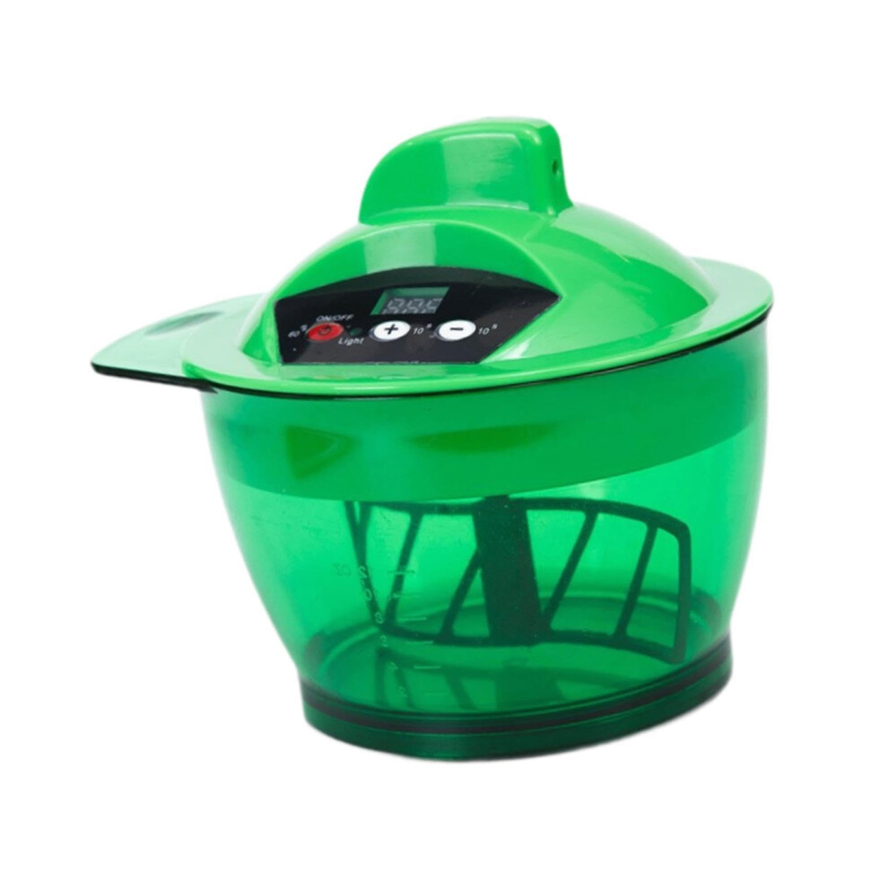 Green Electric Hair Dye Mixing Bowl 320Ml Usb Powered With Measurement Scale, Automatic Color Mixer