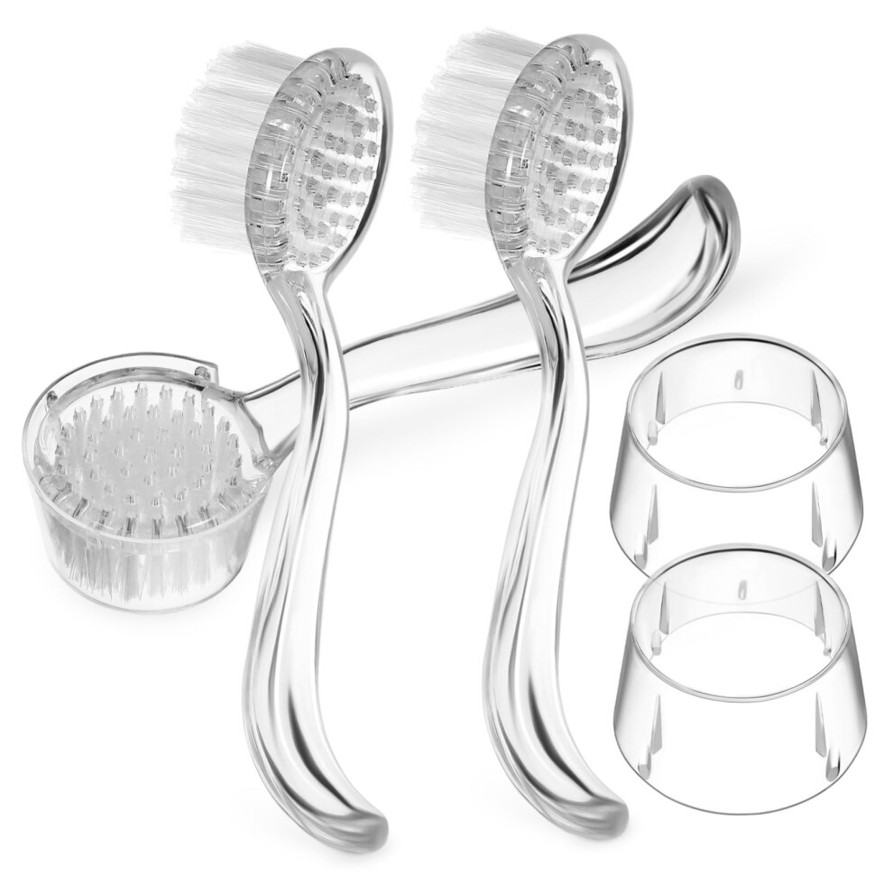 Nail Cleaning Brush Set with Ergonomic Hand Grip for Manicure Facial Scrub and Multipurpose Use