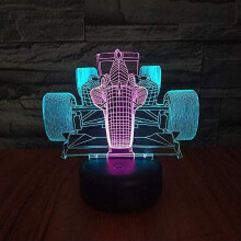 Luminária noturna LINLIN3D, luminária de mesa USB sensível ao toque com ilusão de ótica de 7 cores, compatível com decoração de lojas de